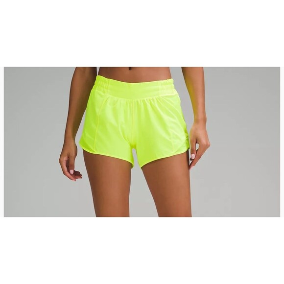Lululemon Hotty Hot Low-Rise Lined Short 4” Highlight Yellow - Multiple Sizes - Picture 1 of 5